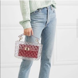 Valentino Clear Rockstud Spike Bag PVC